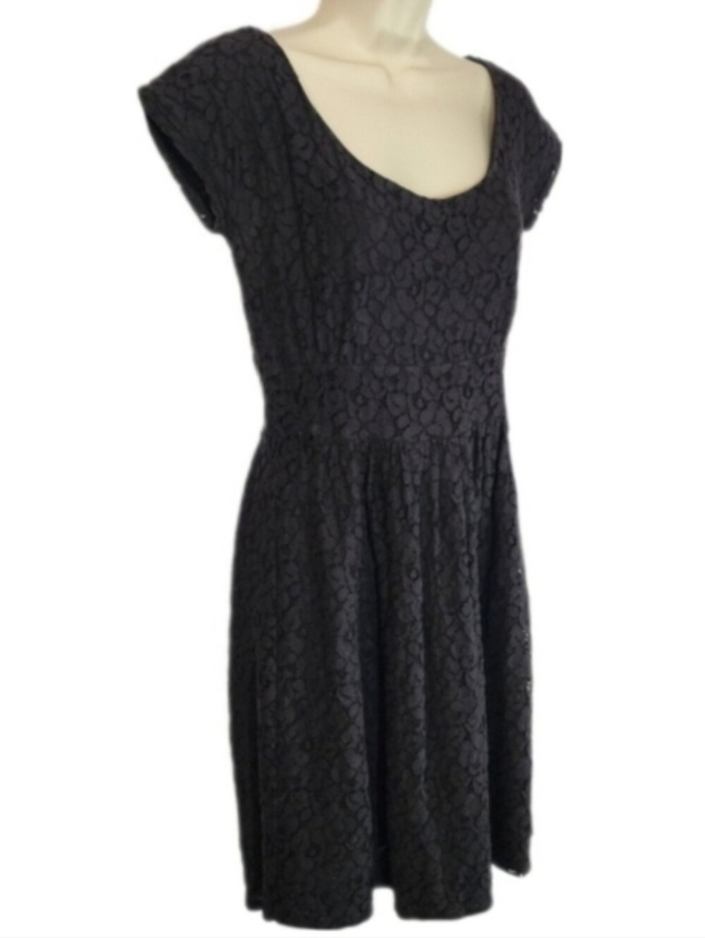 Banana Republic Dress Mad Men Collection Lace Mini Black Sz 4